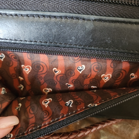 Brighton Two-Tone Leather Crossbody Bag - Picture 10 of 11